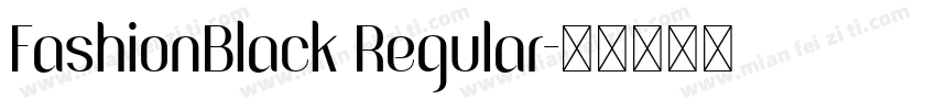 FashionBlack Regular字体转换